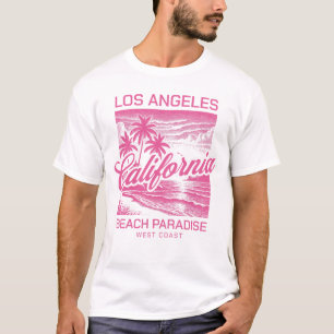Camiseta Costa Oeste do Paraíso de Praia de Los Angeles Cal