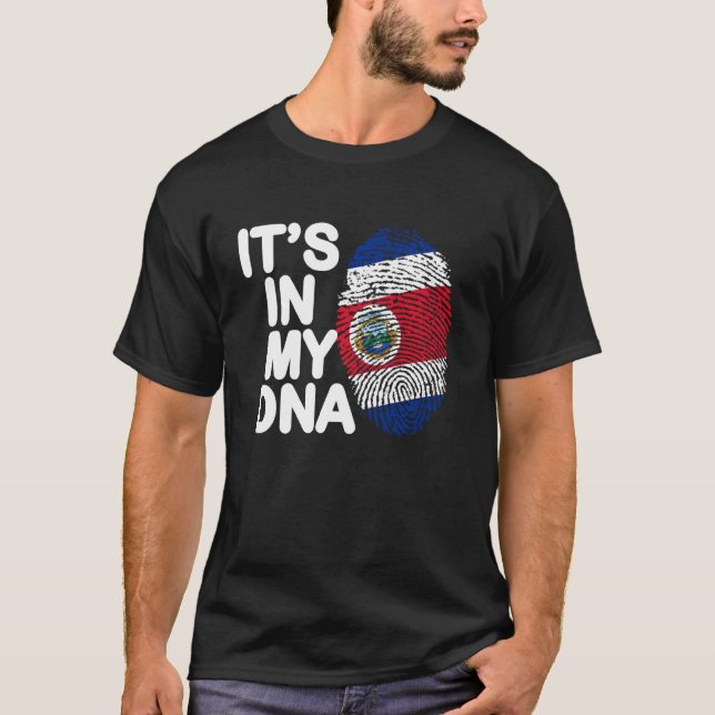 Camiseta Costa Rica Bandeira É Em Meu Dna Costa Rica Costa  (Frente)