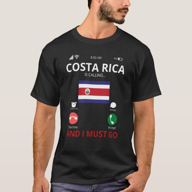 Camiseta Costa Rica Está Ligando (Frente)