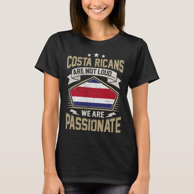 Camiseta Costa Rica Flag Passionate Costa Ricans Girls & Wo (Frente)