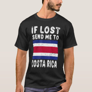 Camiseta Costa Rica Flag Souvenir Se perdido me envie para 