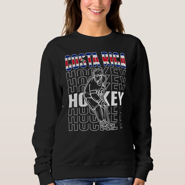 Camiseta Costa Rica Ice Hockey Fan Costa Rican Hockey Team  (Frente)