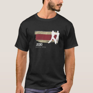 Camiseta Costa Rica Judo Combatendo Artes Marciais Japonesa