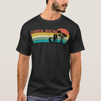 Camiseta Costa Rica Retro Vintage Surfing Sunset Graphic So