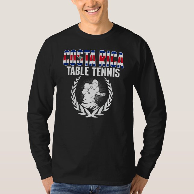 Camiseta Costa Rica Table Tennis Fans Costa Rican Ping Pong (Frente)