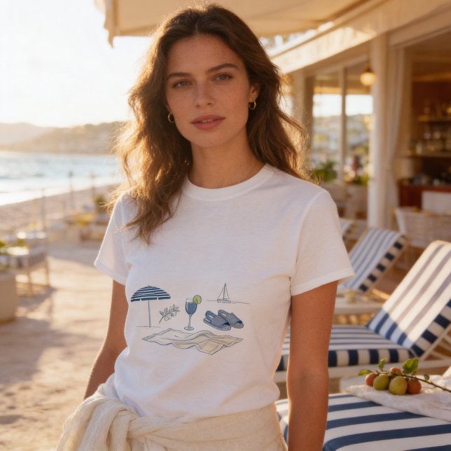 Camiseta Costeira da Riviera Francesa (Criador carregado)
