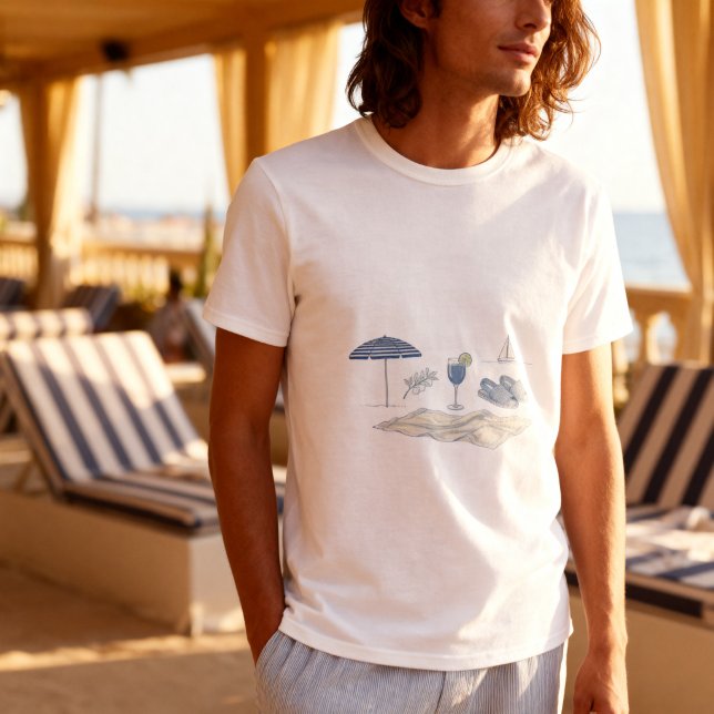Camiseta Costeira da Riviera Francesa (Criador carregado)