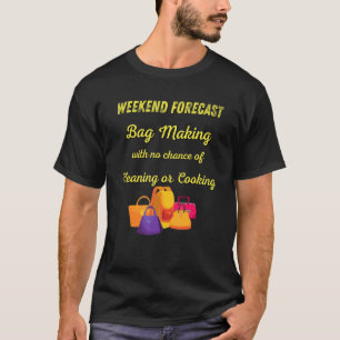 Camiseta Costela de costura com bolsa Fazer com bolsa