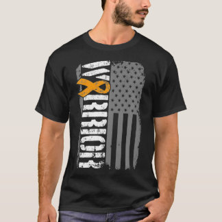 Camiseta Costela de Sensibilização do Guerreiro Câncer de r
