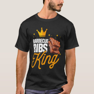 Camiseta Costelas de Churrasco Engraçadas Rei Bbq Temperos