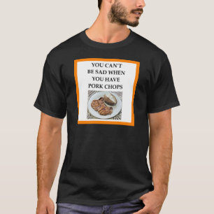 Camiseta costeletas de carne de porco