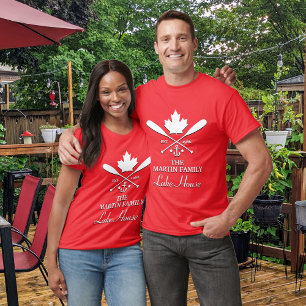 Camiseta Costume canadense da folha de bordo do nome de