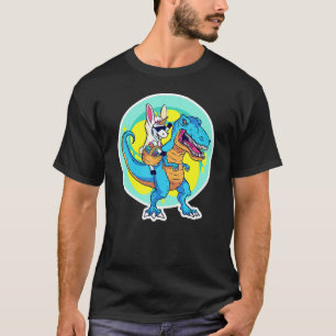 Camiseta Costume De Coelhinha Do Unicórnio Em Um Dinossauro