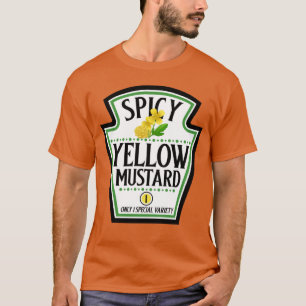 Camiseta Costume de Dia das Bruxas de Mostarda Amarela Pica