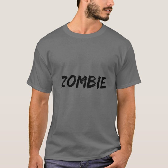 Camiseta Costume de Dia das Bruxas de Zombie (Frente)