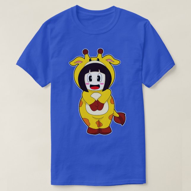 Camiseta Costume de Garota Giraffe (Frente do Design)