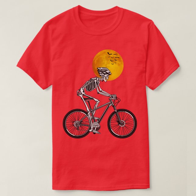Camiseta Costume de Halloween de bicicleta de bicicleta de  (Frente do Design)