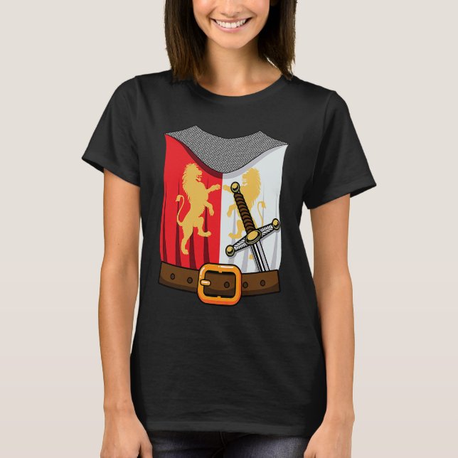 Camiseta Costume de Halloween do Cavaleiro Medieval (Frente)