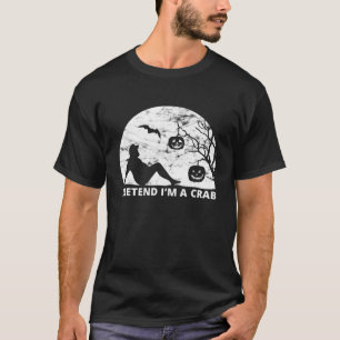 Camiseta Costume de Halloween preguiçoso Fingir que sou um 