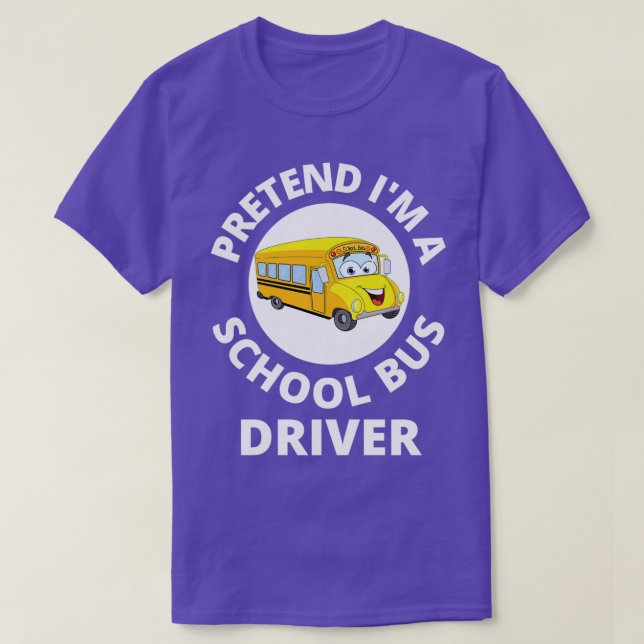 Camiseta Costume De Ônibus Escolar Fingir Ix27m Um Driv De  (Frente do Design)