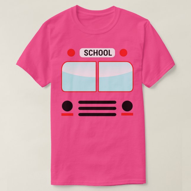 Camiseta Costume de ônibus escolar Halloween Costume Easy O (Frente do Design)