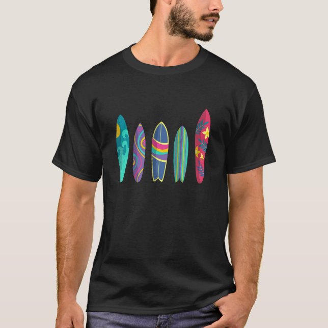 Camiseta Costume De Surfboard Para Homens Mulheres Que Surf (Frente)