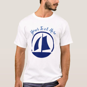Camiseta Costume do monograma ou do nome do veleiro