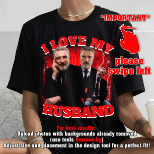 Camiseta costume embutido seu marido de presente de dia de