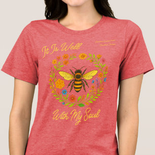 Camiseta Costume "Está Bem Com Minha Alma" Boho Honeybee