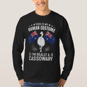 Camiseta Costume Humano Sou Retro Cassowary Cassowa