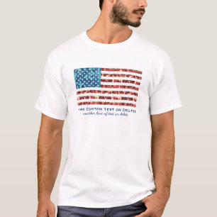 Camiseta Costume patriótico da camuflagem legal da bandeir