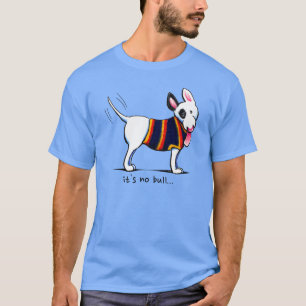 Camiseta Costume rajado preto branco de bull terrier