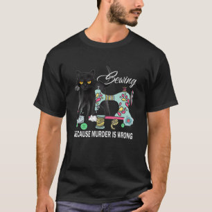 Camiseta Costura Engraçada Porque O Assassinato É Um Amor