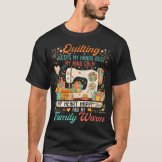 Camiseta Costura Mantém Minhas Mãos Ocupadas Minha Mente Ca