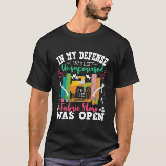 Camiseta Costura não supervisionada e a loja de tecidos est