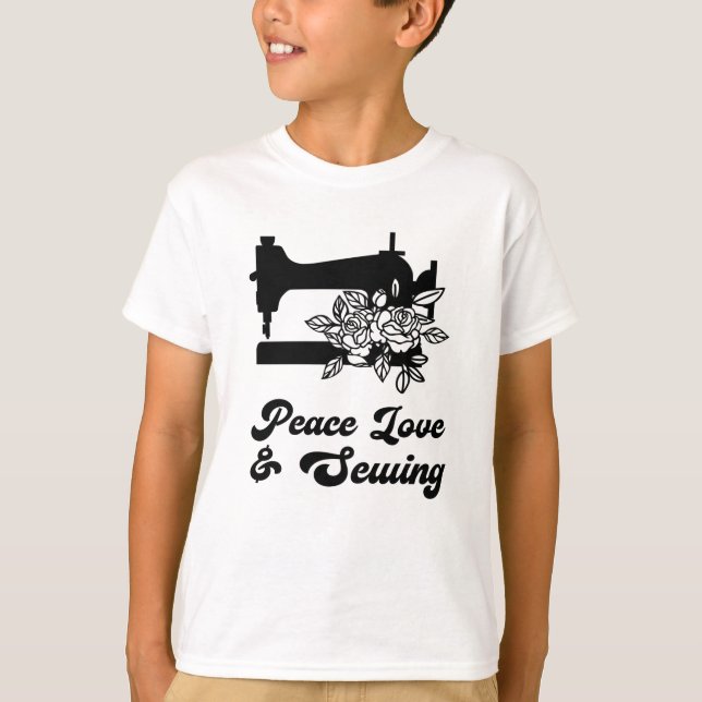 Camiseta Costura - Paz Amor & Costura (Frente)