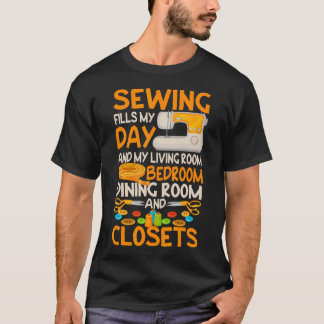 Camiseta Costura Preenche Meu Dia Quilter Divertido Costure