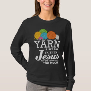 Camiseta Costurando Jesus Quilting Linha Agulha Cristã