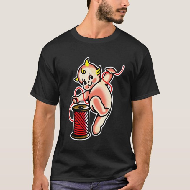 Camiseta Costureira de Bebê Kewpie (Frente)