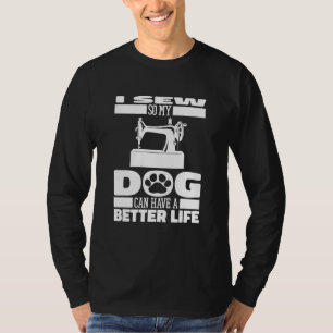 Camiseta Costureira Máquina de Costura Cachorro Mão Artesan