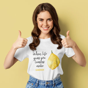 Camiseta Cota Amarelo Limão Engraçado Moderno