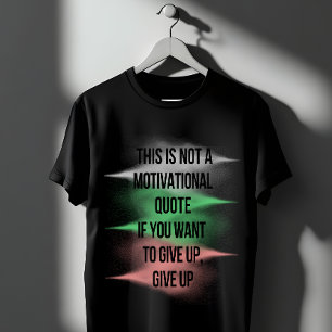 Camiseta Cota Anti-Motivação Desistir De Sarcástico Engraça
