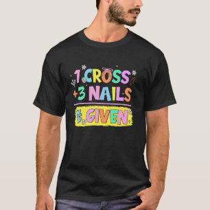 Camiseta Cota cristã Perdoado 1 Cruz + 3 Pregos 4 Dar