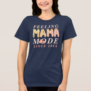 Camiseta Cota da nova mãe personalizada desde o ano de cora