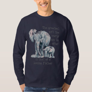 Camiseta Cota de Adorando Elefante Pai e Bebê Animal