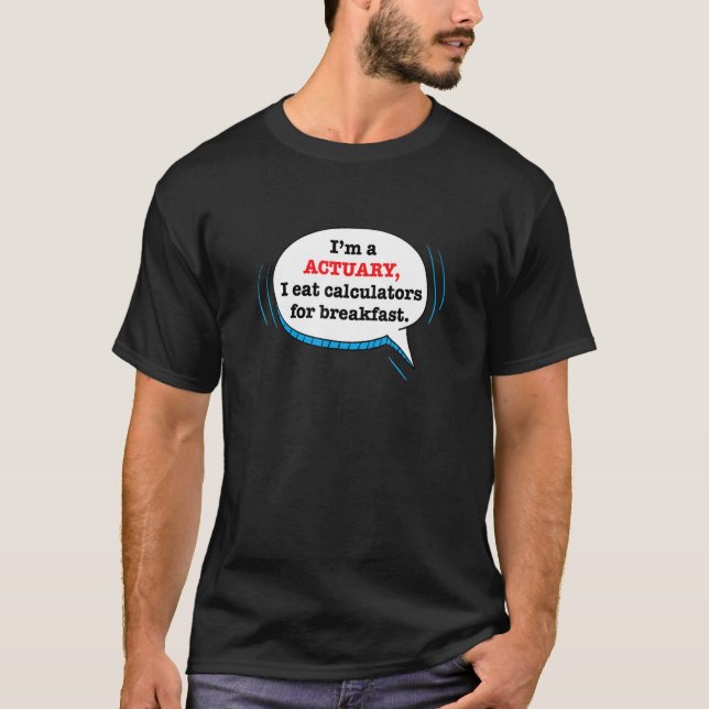 Camiseta Cota de Atuário Dizendo Piada (Frente)