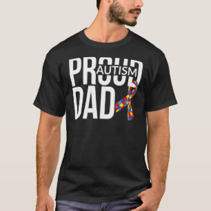Camiseta Cota de Autismo Orgulhoso Pai de Autismo Pai Cota