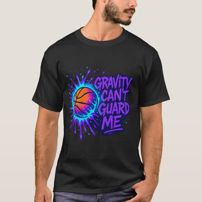 Camiseta Cota de basquete - A gravidade não pode me Guarda (Frente)