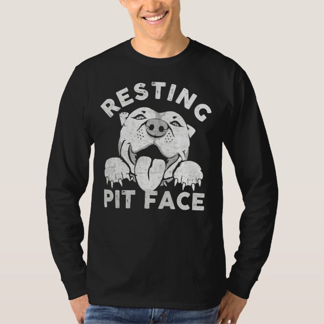Camiseta Cota De Cachorro De Pit Engraçado Engraçado Para P (Frente)