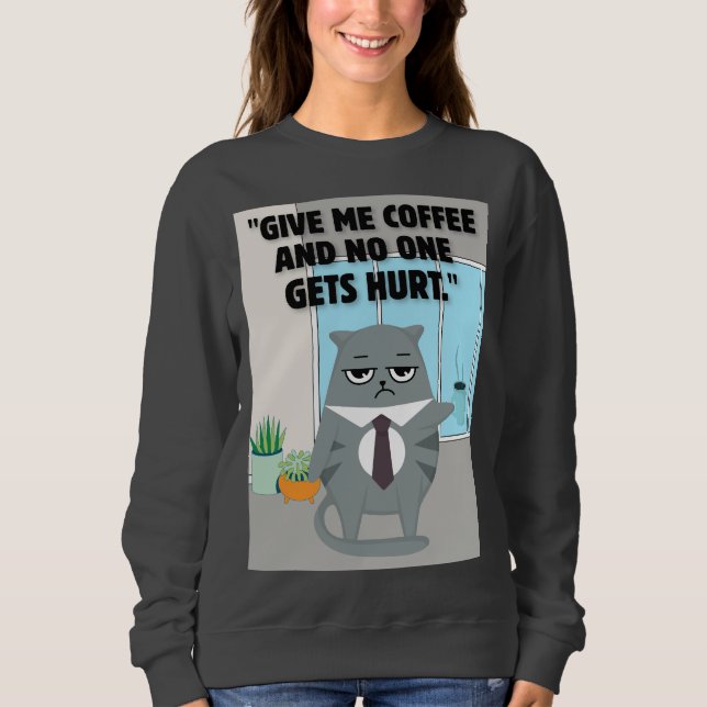 Camiseta Cota de café de gatos (Frente)